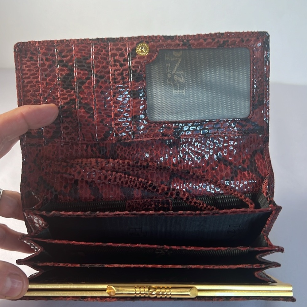 The Find Python Pattern Leather Continental Wallet/Wristlet - Picture 2 of 5